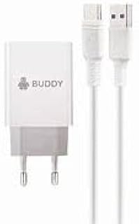 شاحن جداري Buddy H1، بقوة 3 أمبير ، مع كابل TYBE-C USB (أبيض)