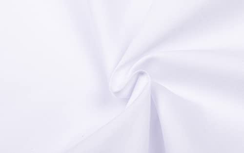 Mud Kingdom Little Girls Shirts School Uniform Poplin Long Sleeve Plain Cotton Casual Spring Autumn White Size 7 #TOP6