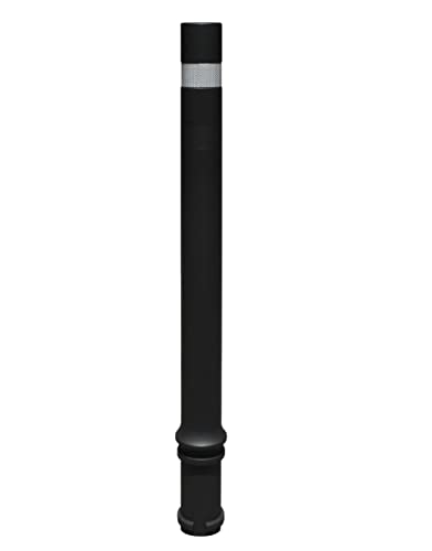 ADO - Pilona flexible de alta resistencia y flexibilidad negra. Bolardo flexible A-Flex ø80 para empotrar al suelo (1- Pilona)