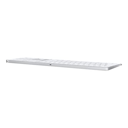 Image of Apple Magic Keyboard with Touch ID and Numeric Keypad (for Mac Computers with Apple Silicon) - Arabic - Silver (Renewed)