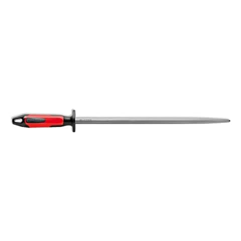 Dick Wetzstahl Fleischerstahl RegularCut mit 2K Griff rot/schwarz rund 35 cm 73171350-63 Cover