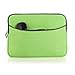 iPearl 13-inch Soft Neoprene Sleeve Case for MacBook & UltraBook Laptop (Built-in External Pocket) (Green)