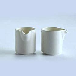 Image of Ceramic 400ml Sauce Boat or Tea or Gravy Pot with 50 ml Creamer Milk Pot Microwave and Dishwasher Safe (Mirakii 85)