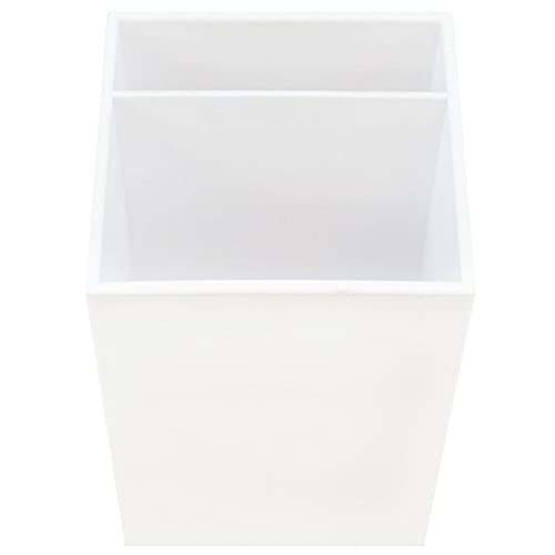 Image of JAM PAPER Plastic Pen Holder - White - Desktop Pencil Cup - Sold Individually