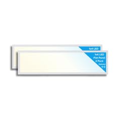 FlipToLed 2 Pack 1x4 LED Flat Panel Light, 30W/40W/50W 6250LM Surface Mount Ceiling Fixture, 5CCT (3000K/3500K/4000K/5000K/6500K), 10-100% Triac