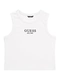 Sans manches Guess Débardeur midi sans Manches en Tricot côtelé écologique pour Fille, Blanc Pur, 8 Ans