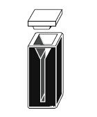 Micro Quartz Cuvette 1cm Black Wall 0.15ml Cell Cuvettes, Light Width 1mm