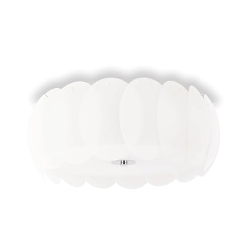 OVALINO PL8 BIANCO lustre moderne blanc avec structure ovale haut de gamme