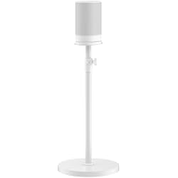 Height-Adjustable Speaker Stand for Sonos Move Stand, Heavy-Duty Floor Stand for Sonos Move & Move 2 with Concealed Power Cord Design, Easy Installation, White