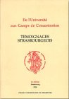 Télécharger De l'université aux camps de concentration : Témoignages strasbourgeois livre En ligne