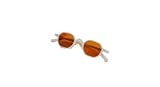 Lunettes de soleil rétro géométriques angulaires unisexes très légères pour homme et femme, blanc