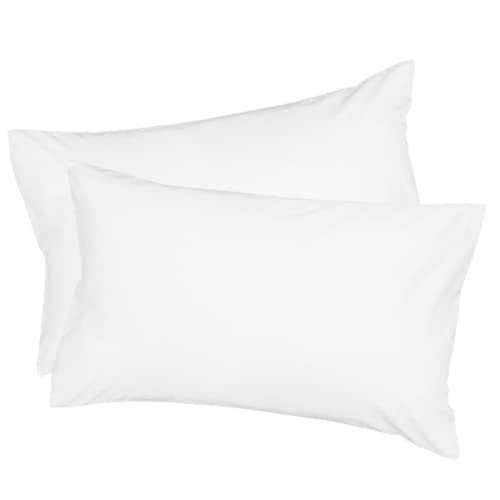 Pillow Case Luxury Poly Cotton Housewife 2 4 6 8 12 Pack Bedroom Pillow Cover (6, White)