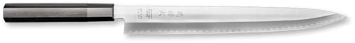 KAI Seki Magoroku KK Yanagiba 30 cm Klingenlänge - 8A solid 58 (±1) HRC rostfreier Carbonstahl - handgefertigt in Japan - schwarzer Pakkaholzgriff -...