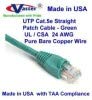 Vaster Made in USA, (13 Ft), Cat5e Ethernet Patch Cable - RJ45 Computer Networking Cord - Green