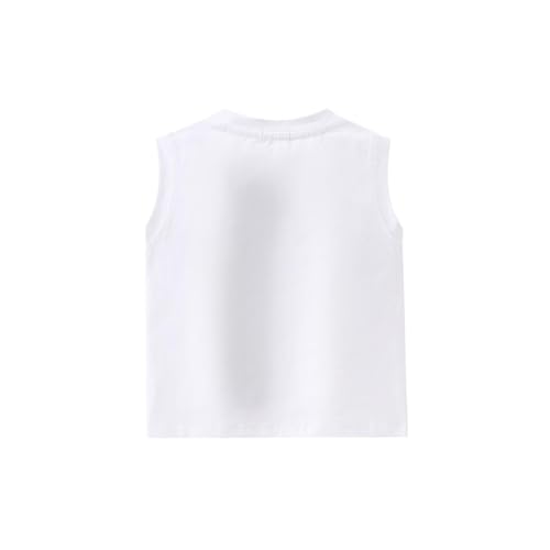 Lmdudan 2-10 Y Girls Boys Summer Tank Top Solid Cotton Workout Sleeveless T-Shirts 2025 Trendy Loose Casual Basic Tees3
