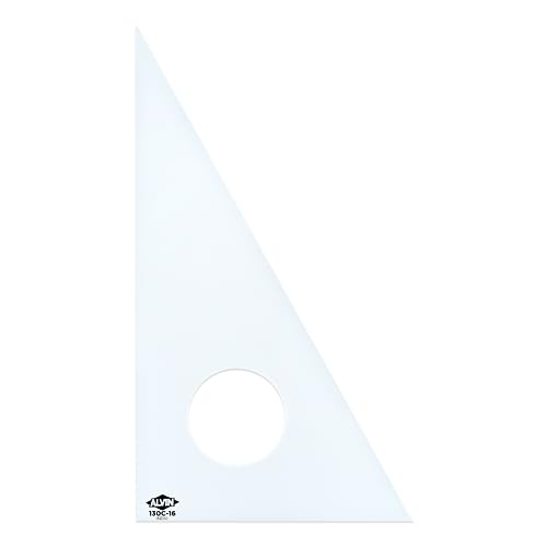 Image of ALVIN Clear Professional Acrylic Drafting Triangle 30 /60 Degrees 16 inch Model 130C-16 Multipurpose Tool for Drafting, Design, and Architecture, Great for Machining and Woodworking - 16 Inches