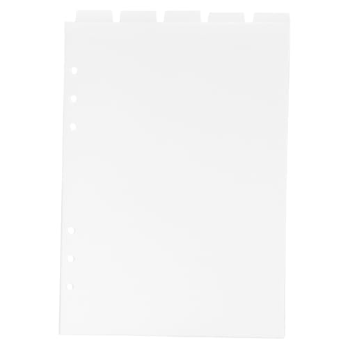 UTHCLO クリア製取り外し可能ノート割タブ 大容量仕切りカード インデックス付きバインダー用ファイル整理 速読参照可能