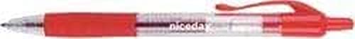 Stylo gel rétractable Niceday rouge GRRBF0.5 idéal au bureau et lycée