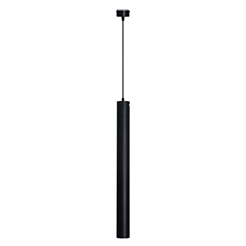 Suspension LED noire tube long RAGGZZ luminaire design pour îlot de cuisine