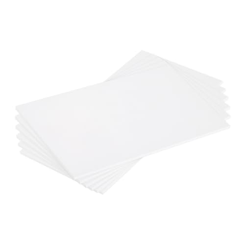 MECCANIXITY ABS Plastic Sheet 7 Inch x 4 Inch x 0.2 Inch ABS Styrene Sheets for Building Model DIY Crafts Panel White 6 Pcs
