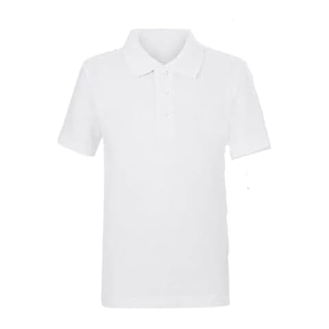 2 Pack Boys School Polo Shirts White/Black/Green/Yellow/RED Kids School Uniform Cover