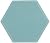 UDS Premium Quality 8" Sky Blue Hexagon Glass Tile- Blue- for Kitchen Backsplash, Bathrooms, Showers, Etc