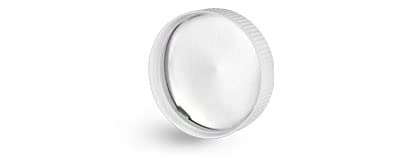 70 mm Plastic Caps, White Polypropylene Ribbed Caps w/Induction Liners