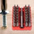 Screwdriver Set, Drill Bit Set, 33 in 1 bit kit Impact Driver bit Set, Hollow Screwdriver Bit Set Bit Set Hex Star Screw Bits Extension Rod