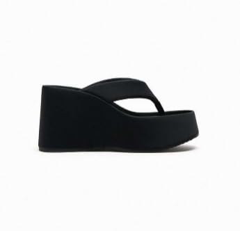 GLO GLAMP Flip Flops Casual Platform Black Women Thong Wedge Sandals (Size_ 39) (B0CHYJ67PZ) Amazon Price History, Amazon Price Tracker