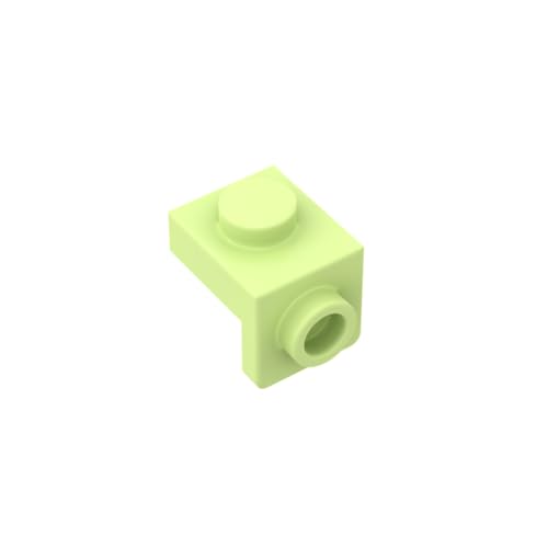 XYEIUGO Gobricks 36841 Hinge Plate Bracket 1x1-1x1, Yellowish Green, 50 pcs