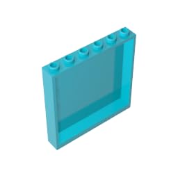 Gobricks 59349 Door Panel 1x6x5 10 Pieces GDS-773 Compatible with Lego Building Blocks Color:Medium Azure