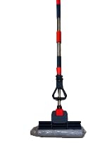 PVA Quadruple Rollers Sponge Mop 27cm, Super Absorbent Foam Sponge Mop | Telescopic Handle, Quick Release Mop-head | Household Cleaning Tool for Hardwood, Multi-Surface Hard Floors