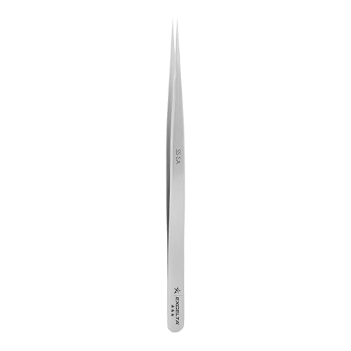 Excelta SS-SA Straight Slim Precision Tweezers, Long Reach