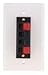 White 4 Terminal Spring Clip Wall Plate for Audio Speaker Wires