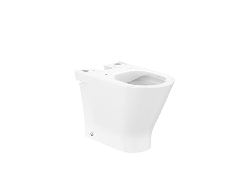 Roca A3420NJ000 Taza The Gap Round Altura Confort Adosada Pared, Cisterna y Asiento No Incluido, Color Blanco