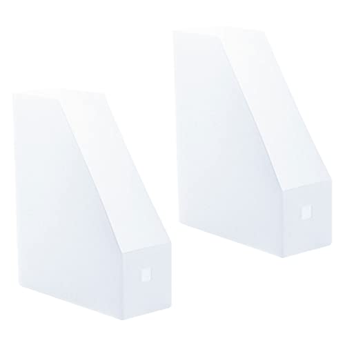 Gadpiparty 2pcs Transparent File Rack Multipurpose Desktop Document Organizer for Office Home Classroom Vertical Bookshelf Design for Efficient File Storage and Organization