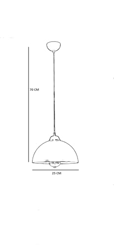 Chandelier métal antique E27 suspension réglable luminaire salon 25cm