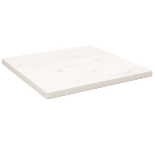 vidaXL Tablero Cuadrado Madera Maciza Pino Blanco 40x40x2,5 cm, Superficie Mesa