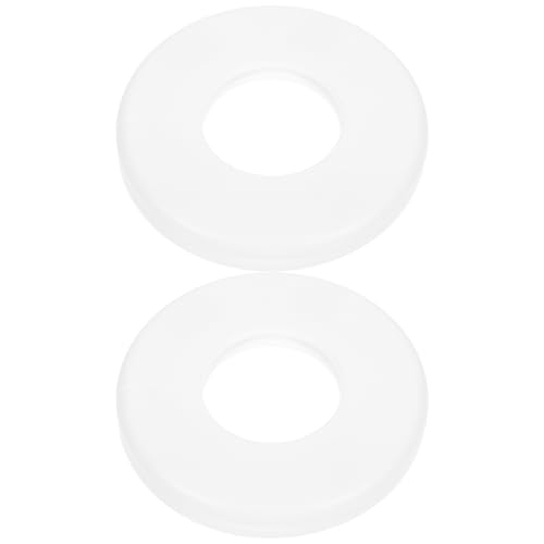UKCOCO 2 Piezas Cubierta Protectora para Escalera Piscina Blanca Placa Redonda Dividida para Orificios de Barandilla y Tuberías Accesorio Decorativo para Mantenimiento Rápido y Acabado