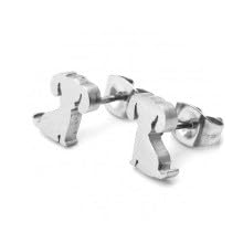 ⊹⊱✿ HUNDE EDELSTAHL OHRSTECKER ✿⊰⊹ ROBUSTE KLEINE STECKER EDELSTAHL IN SILBER Kinder Ohrringe mit Tier, Hund, antiallergisch