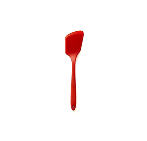 GIR: Get It Right Premium Silicone Spatula Turner - Non-Stick Heat Resistant Flip Spatula for Pancakes, Eggs, Cooking, Baking, and Mixing | Mini - 11 IN, Red