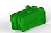1565081-5, Conn Housing PL 2 POS 3.5mm ST Cable Mount Green Bag (1000 Items)