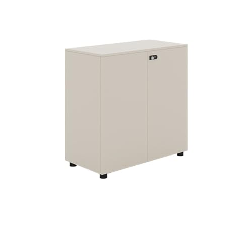 YQINQIN83B Cajonera Oficina Archivador bajo de Oficina de Madera con Cerradura y partición for Almacenamiento de Datos, Color Blanco Mueble Impresora