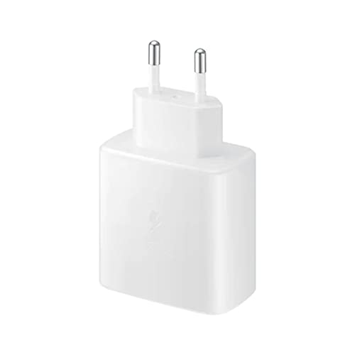 Image of Original 45W Fast Charger Set Compatible with Samsung | S23 Fe / S22 / S21 Fe 5G / F55 / M55 (Adapter Cable Included)*White GFR607