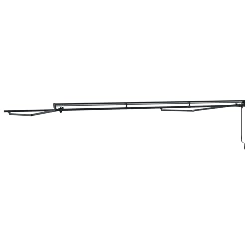 Cadre de store rétractable extérieur anthracite 4x2 m acier manuel