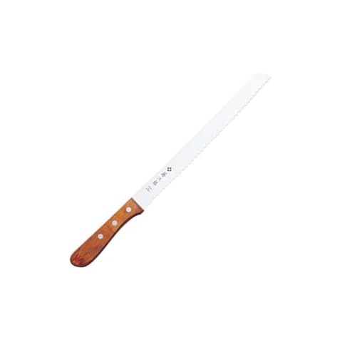 Tojiro Japan Hand Made Bread Knife Slicer Cutter, 14.75", Stainless and Wood - Reinforced Laminated Material Cover