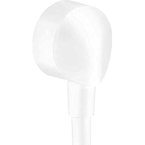 hansgrohe Wandanschluss FixFit E, Schlauchanschluss, ohne Rückflussverhinderer, Anschlusswinkel aus Metall, Mattweiß Cover