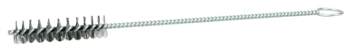 Image of Weiler 21096 0.004 inch Wire Size, 1 /2 inch Diameter, 8 inch Length, Steel Bristles, Single Stem Single Spiral Hand Tube Brush with Eye Handle, Made in The USA (Pack of 10)