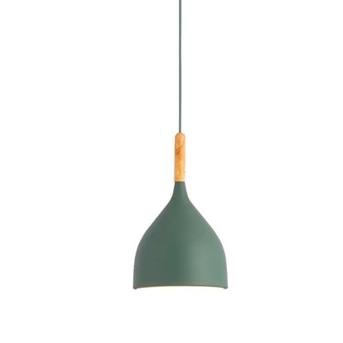 Luminaire suspendu pour îlot de cuisine vert, suspension métallique rétro salle à manger