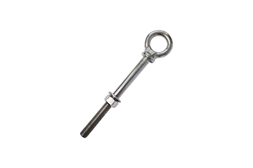 Image of 316 Stainless Steel Eyebolt, Not for Lifting, 4 inch Length, Threads, Imported